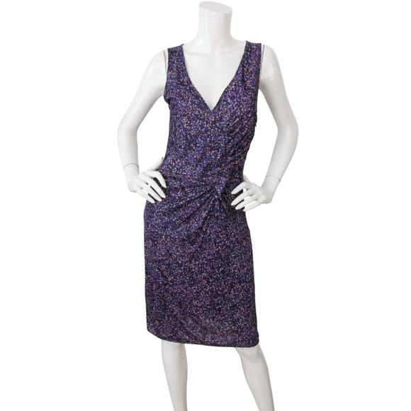 Christian Dior Stretch Jersey Multicolor Print Sleeveless Draped Dress NWT - Picture 1 of 7